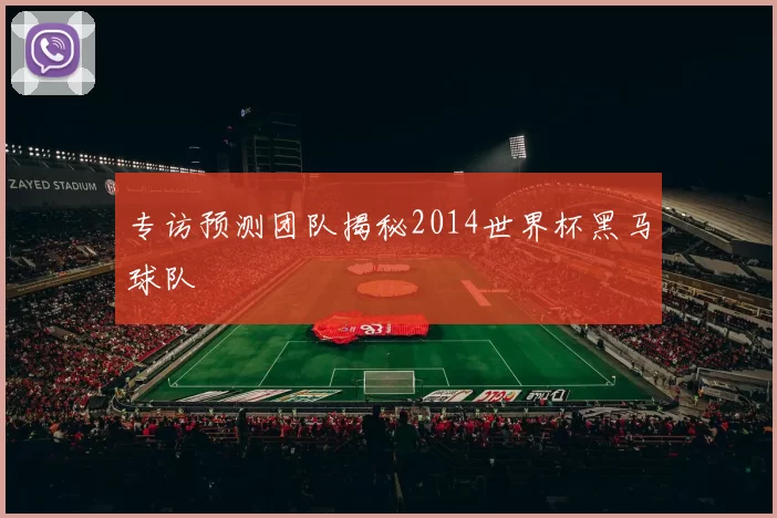 专访预测团队揭秘2014世界杯黑马球队